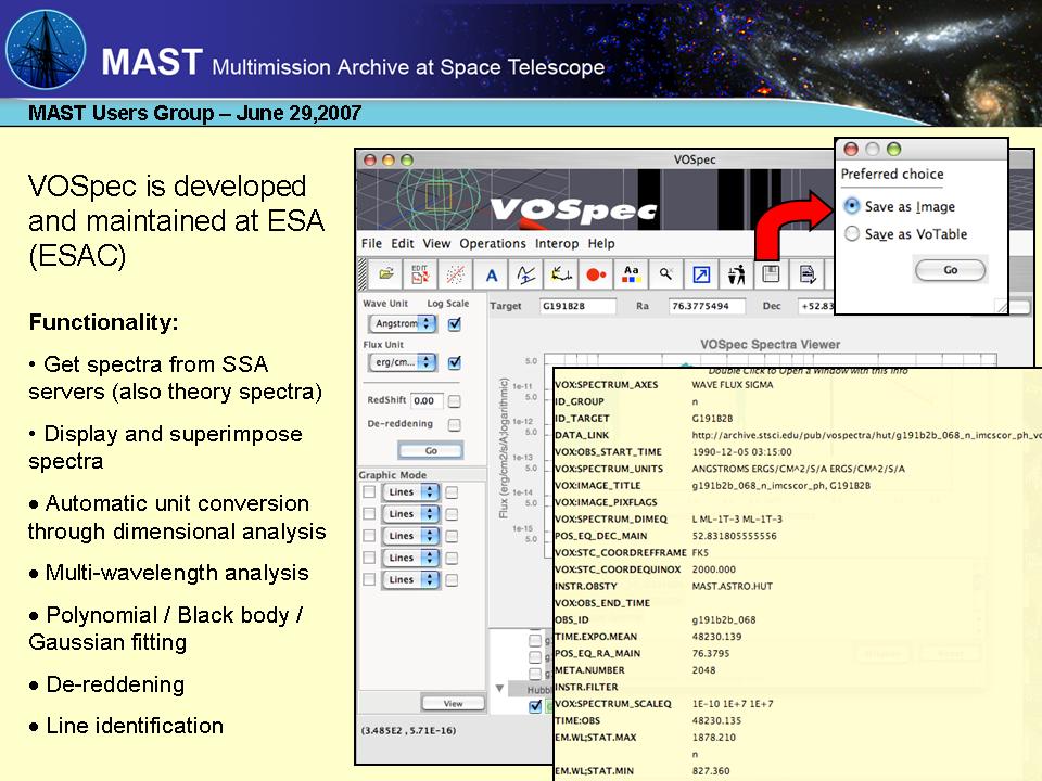 slide 2 of VOSPEC presentation