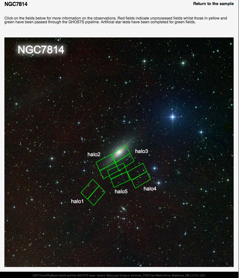screenshop of NGC7814 footprints