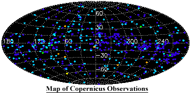 Map of Copernicus observations