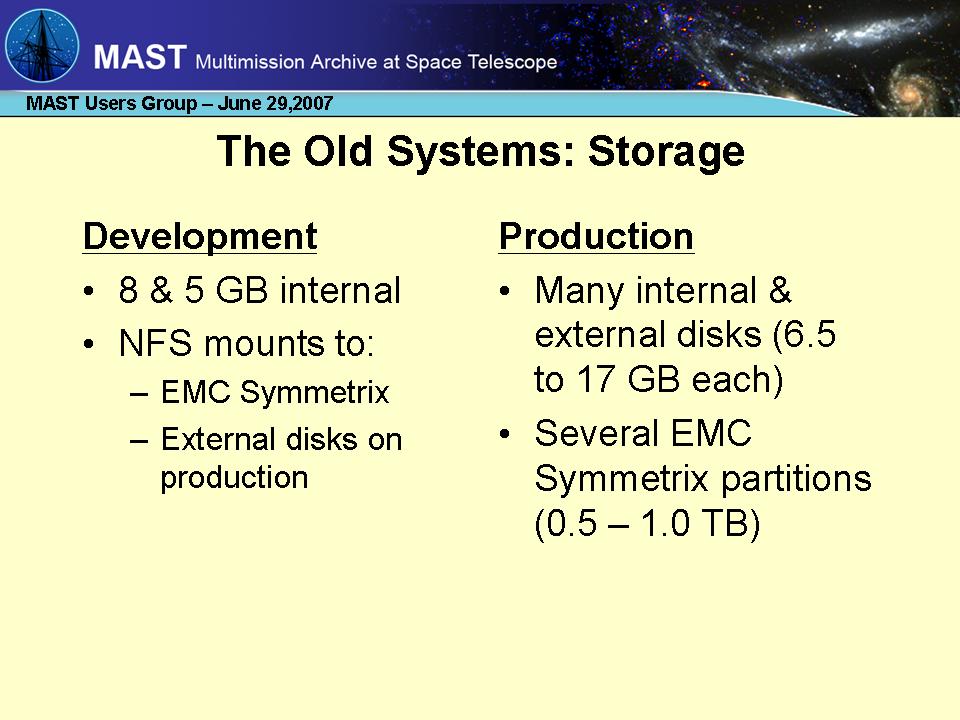 slide 7 of MAST Infrastructure presentation