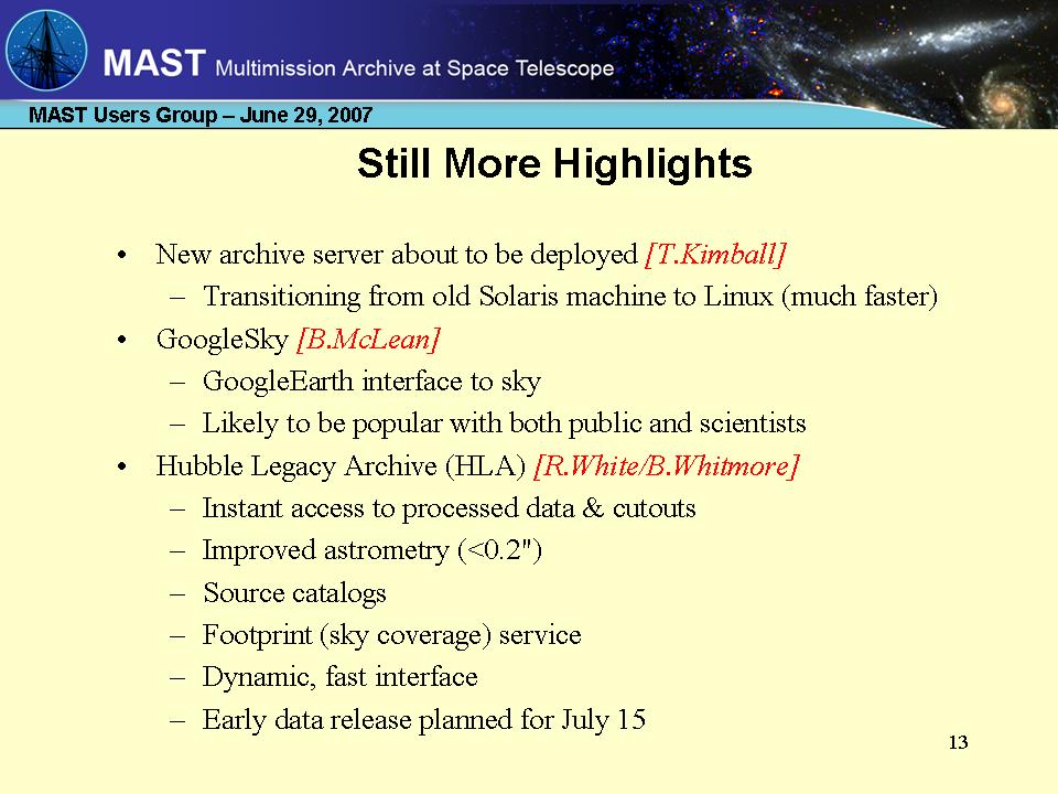 slide 13 of MAST Introduction presentation