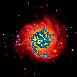 Messier 74 --- UV/optical composite image 