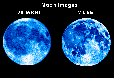 Visible
and UV images of the Moon